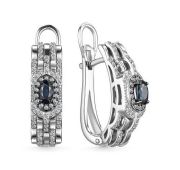 25528-202-8,22 Серьги с сапфирами бренд Алькор (Au 585)