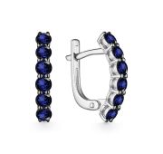 24824-202-3,02 Серьги дорожка с сапфирами бренд Алькор (Au 585)