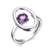 01-3639/00АМ-00 Кольцо с аметистом бренд Алькор (Серебро 925)