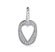 03-3962/00КЦ-00 Подвеска сердце с фианитами бренд Алькор (Серебро 925)