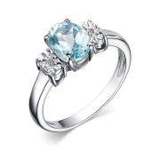 01-3809/БРТБ-00-2,34 Кольцо с топазом бренд Алькор (Серебро 925)