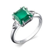 01-3811/БРАГ-00-2,77 Кольцо с агатом бренд Алькор (Серебро 925)