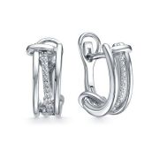 02-2257/00КЦ-00 Серьги с фианитами бренд Алькор (Серебро 925)