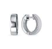 02-2121/00КЦ-00 Серьги конго с фианитами бренд Алькор (Серебро 925)