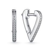 02-3963/00КЦ-00 Серьги конго бренд Алькор (Серебро 925)