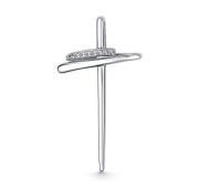 03-3643/00КЦ-00 Подвеска крест с фианитами бренд Алькор (Серебро 925)