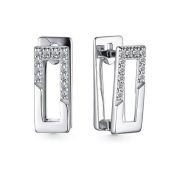 02-2317/00КЦ-00 Серьги с фианитами бренд Алькор (Серебро 925)