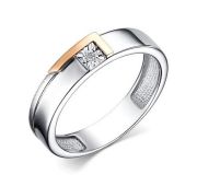 01-3814/000Б-00 Кольцо с бриллиантом бренд Алькор (Серебро 925)