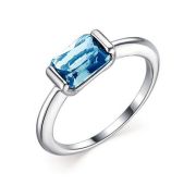 01-1896/00ТБ-00 Кольцо с топазом бренд Алькор (Серебро 925)