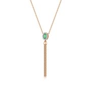 2007-511-3,21 Колье с изумрудом бренд Brilliant Style (Au 585)