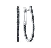 3540-20901-4,55 Серьги с черными бриллиантами бренд Brilliant Style (Au 585)