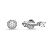 4099-251-00-00-0,84 Серьги пуссеты с бриллиантами бренд Vesna (Au 585)