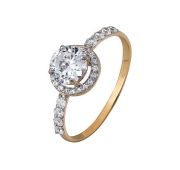 1200203072-1 Кольцо дорожка с фианитами (Au 585)