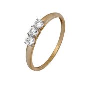 1200202400 Кольцо дорожка с фианитами (Au 585)