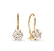 серьги детские цветок бренд Delta