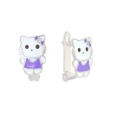Серьги детские кошка