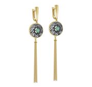 12-708-1281 Серьги с изумрудом бренд Kabarovsky (Серебро 925)