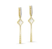 12-21852-6200-5,29 Серьги четырехлистник бренд Kabarovsky (Au 585)