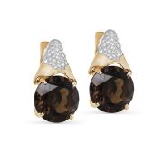 12-21572-2800-9,35 Серьги с раух топазом бренд Kabarovsky (Au 585)