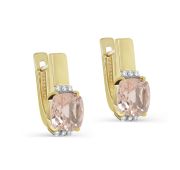12-21875-10400-4,82 Серьги с морганитом бренд Kabarovsky (Au 585)