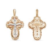 080632 Подвеска крест бренд Delta (Au 585)