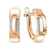 1206106 Серьги с фианитами бренд Delta (Au 585)