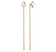 1416089 Серьги продевки без вставок (Au 585)