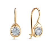 123577 Серьги с фианитами бренд Delta (Au 585)