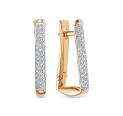 908-2100-4,61 Серьги с бриллиантами бренд Лето (Au 585)