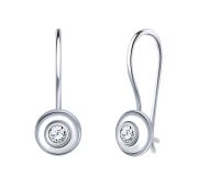 21126-925 Серьги петля с фианитами (Серебро 925)