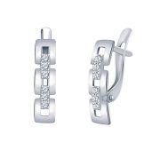 22087-925 Серьги с фианитами из серебра (Серебро 925)
