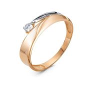 1102253 Кольцо с фианитом бренд Delta (Au 585)
