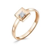 1106087 Кольцо с фианитом бренд Delta (Au 585)