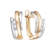 1205955 Серьги с фианитами бренд Delta (Au 585)