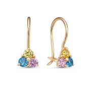 1203123 Серьги детские с фианитами бренд Delta (Au 585)