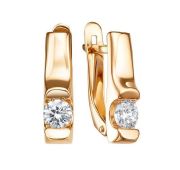 1206665 Серьги с фианитами бренд Delta (Au 585)