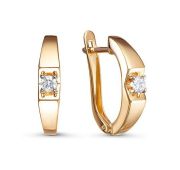 1206321 Серьги с фианитами бренд Delta (Au 585)