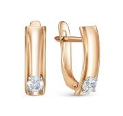 1203272 Серьги с фианитами бренд Delta (Au 585)