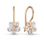 1205246 Серьги детские цветок бренд Delta (Au 585)