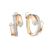 1206071 Серьги с фианитами бренд Delta (Au 585)