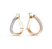 1206417 Серьги с фианитами бренд Delta (Au 585)