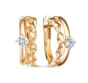 1206671 Серьги с фианитами бренд Delta (Au 585)