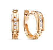 1206684 Серьги с фианитами бренд Delta (Au 585)