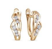 1206783 Серьги с фианитами бренд Delta (Au 585)