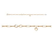 7703615ш/18,5 Браслет бесконечность с фианитами бренд Delta (Au 585)