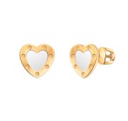 21189эс14 Серьги пуссеты с эмалью (Au 585)