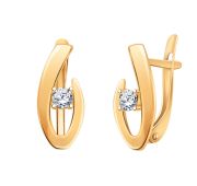 21155 Серьги с фианитами (Au 585)