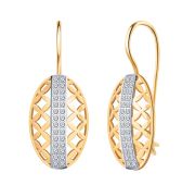 21270 Серьги с фианитами (Au 585)