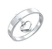0121758-00245 Кольцо без вставок сердце бренд Pokrovsky (Серебро 925)