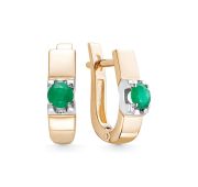 937-21011-3,83 Серьги с изумрудами бренд Лето (Au 585)